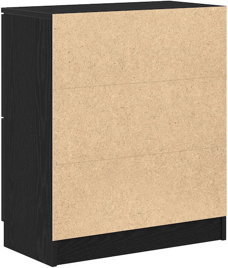 Μπουφές Ξύλινος Μαύρος Δρυς 60x30x70cm