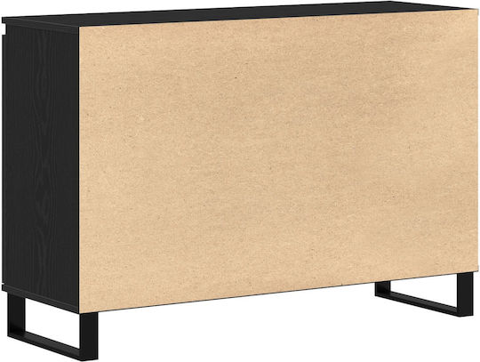 Μπουφές Ξύλινος Μαύρο Δρυς 104x35x70cm