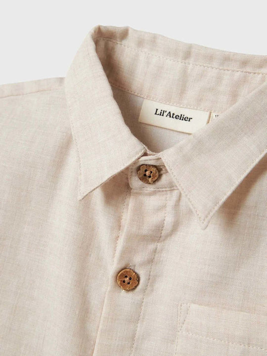 Kids Shirt Short Sleeve Beige
