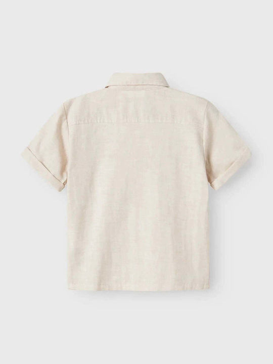 Kids Shirt Short Sleeve Beige