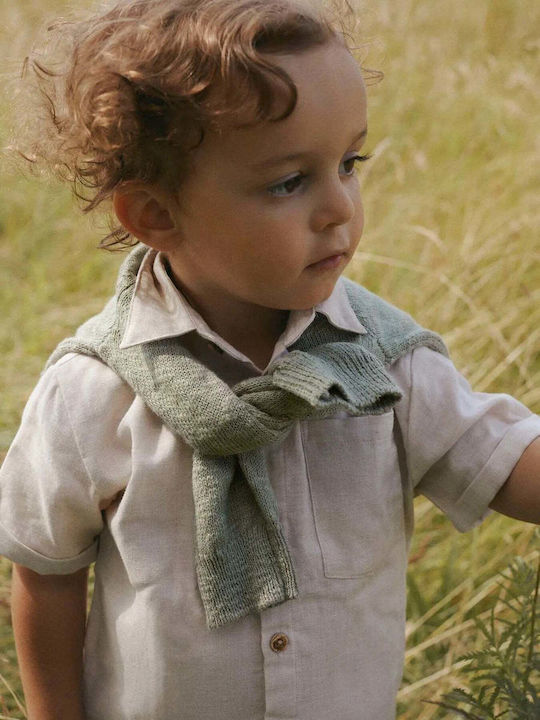 Kids Shirt Short Sleeve Beige