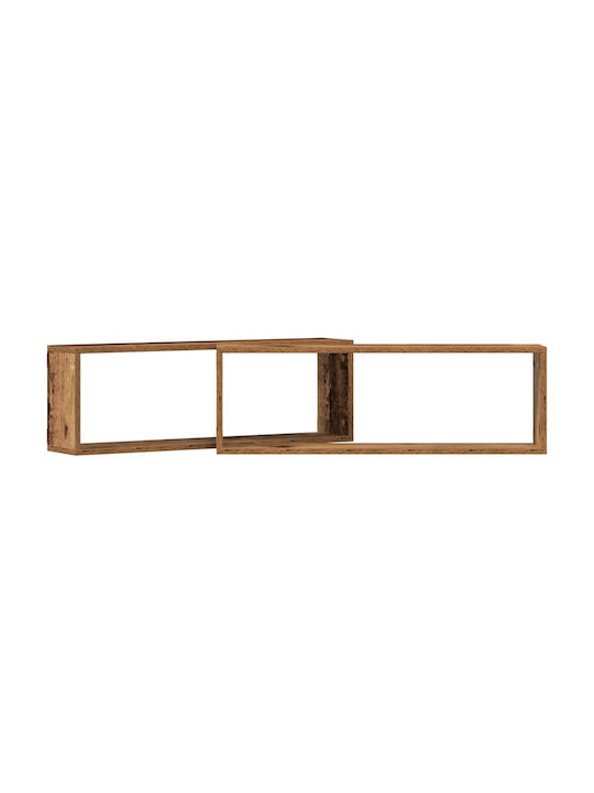 Ράφια Τοίχου Brown (2τμχ) 80x15x26εκ.