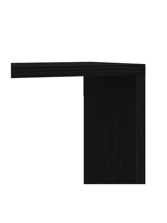 Ράφι Τοίχου Μαύρος Καρυδιάς 76x15x53εκ.
