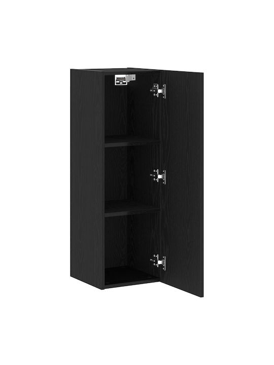 Wand Wohnzimmer Schrank aus Spanplatte Schwarze Eiche 30.5x30x90cm