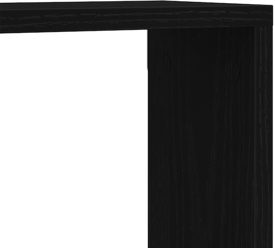 Wandregale Schwarz Eiche 2Stücke 80x15x26cm