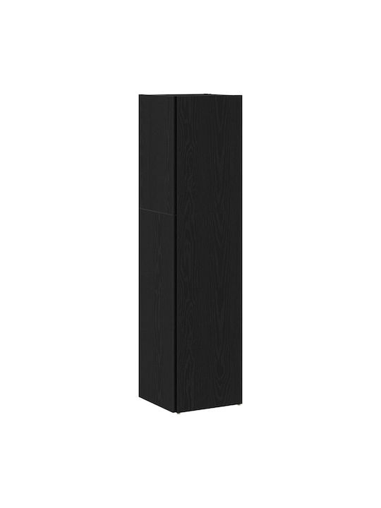 Γωνιακή Βιβλιοθήκη Μαύρης Δρυς 33x33x132εκ.