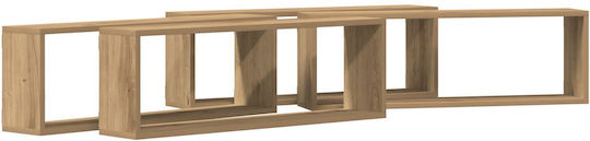 Wall Shelves (4 Pieces) 80x15x26 cm