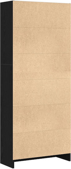 Βιβλιοθήκη Μαύρη Δρύινη 60x24x143εκ.
