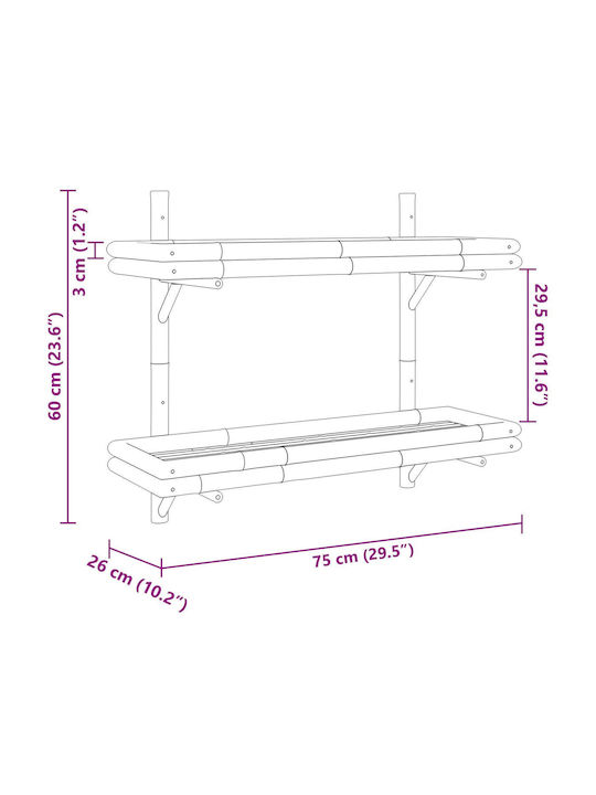 Regal Wand Bamboo 75x26x60cm