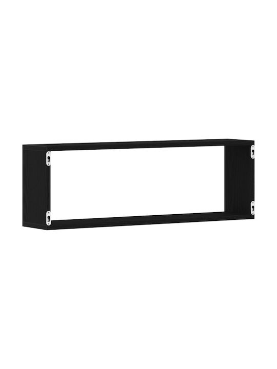 Shelves Wall Black Oak 4pcs 80x15x26cm