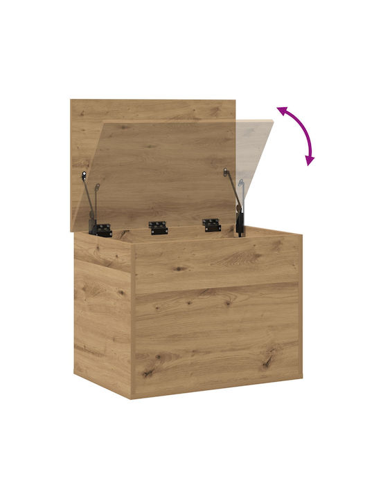 vidaXL Wooden Storage Box with Lid Brown 60x42x46cm 1pcs