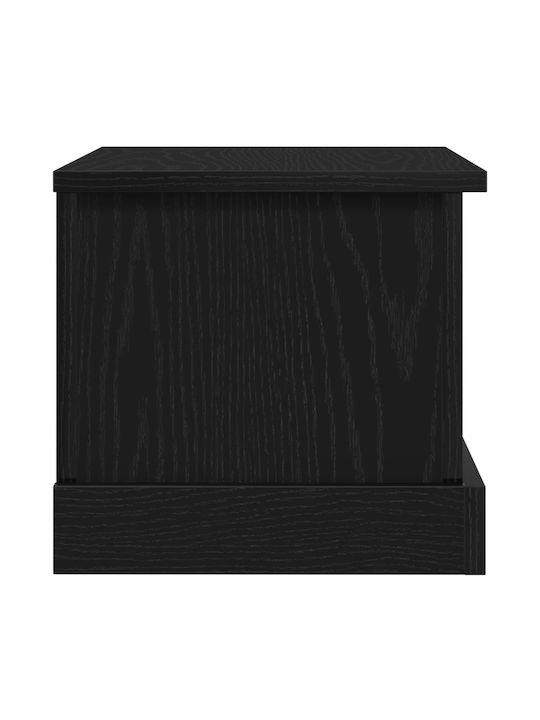 vidaXL Wooden Storage Box with Lid Black 50x30x28cm 1pcs