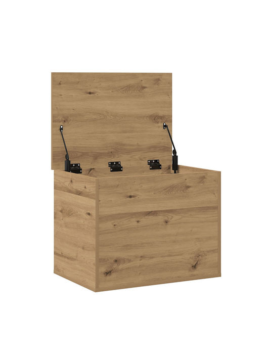 vidaXL Wooden Storage Box with Lid Brown 60x42x46cm 1pcs