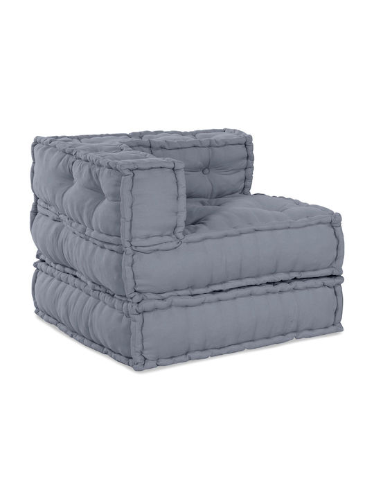 Bean Bag Sofa Poof Gray 70x70x54cm