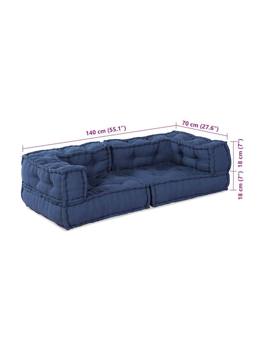 Πουφ Sofa Indigo 140x70x36cm