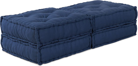 Bean Bag Chair Bolster Waterproof Indigo 70x70x36cm