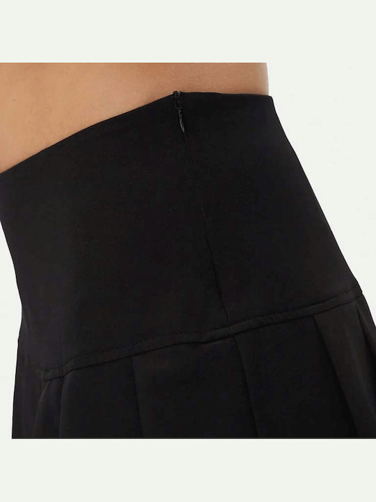 Plissiert Mini Rock Black