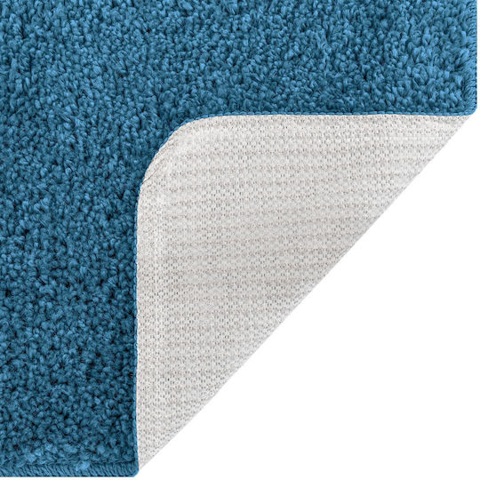 vidaXL Non-Slip Bath Mat Microfiber 4019833 Blue 50x80cm
