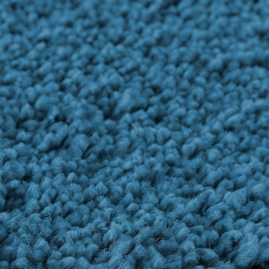 vidaXL Non-Slip Bath Mats Set Microfiber 4019863 Blue 2pcs