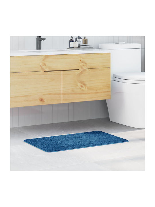 vidaXL Non-Slip Bath Mat Microfiber 4019833 Blue 50x80cm