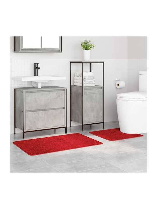 vidaXL Non-Slip Bath Mats Set Cotton 4019858 Red 2pcs