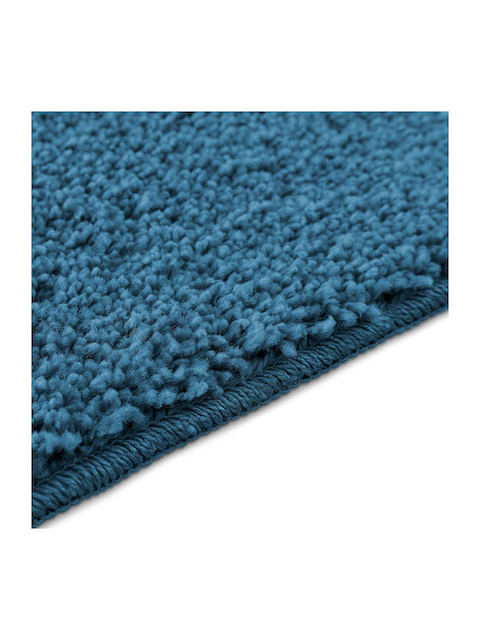 vidaXL Non-Slip Bath Mats Set Microfiber 4019863 Blue 2pcs