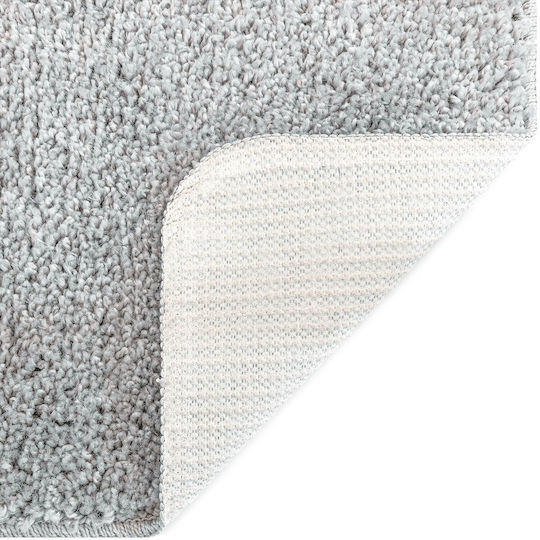 vidaXL Non-Slip Bath Mats Set Microfiber 4019865 Grey 3pcs