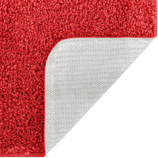 vidaXL Non-Slip Bath Mat Cotton 4019828 Red 50x80cm