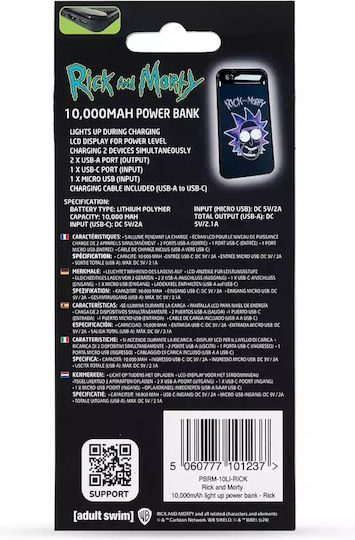 Lazerbuilt Power Bank 10000mAh Rick & Morty