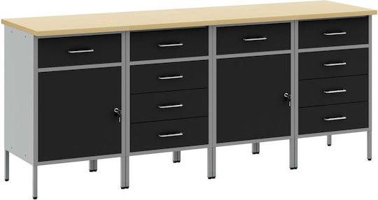 vidaXL Πάγκος Εργασίας Αντοχής 150kg 55x85x200cm 4τμχ 3321386