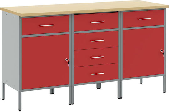 vidaXL Πάγκος Εργασίας Αντοχής 150kg 55x85x150cm 3τμχ 3321371