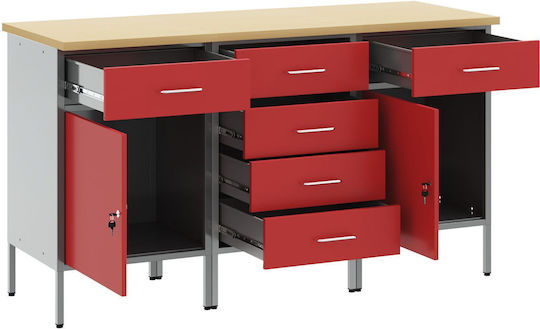 vidaXL Πάγκος Εργασίας Αντοχής 150kg 55x85x150cm 3τμχ 3321371