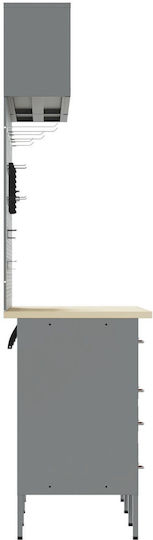 vidaXL Bank Belastbarkeit 150kg 55x200x150cm 8Stück 3321451