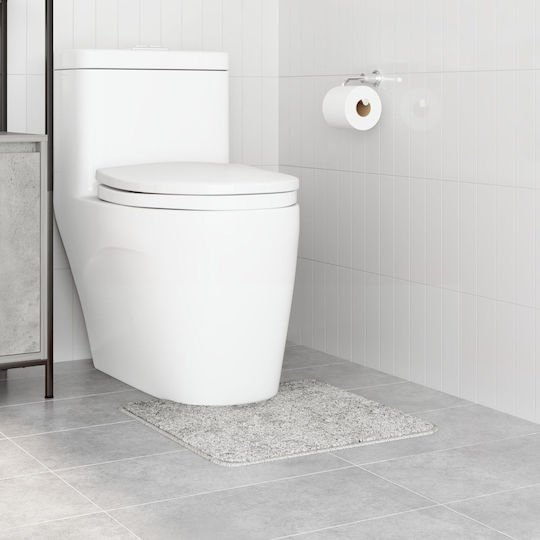 vidaXL Non-Slip Bath Mat Toilet 4019815 Grey 50x50cm
