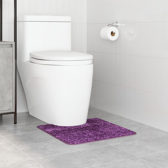 vidaXL Non-Slip Bath Mat Toilet 4019822 Purple 50x50cm