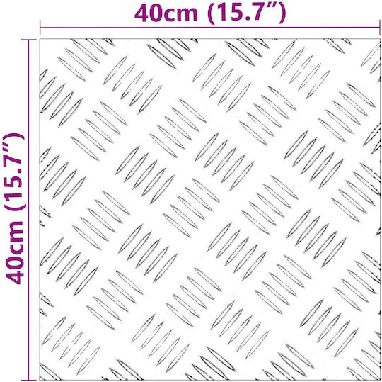 vidaXL Bodenmaterial Aluminium 40x40cm 4Stück