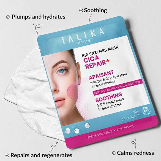 Talika Gesichtsmaske für das Gesicht für Glättung / Wiederherstellen 1Stück 20gr