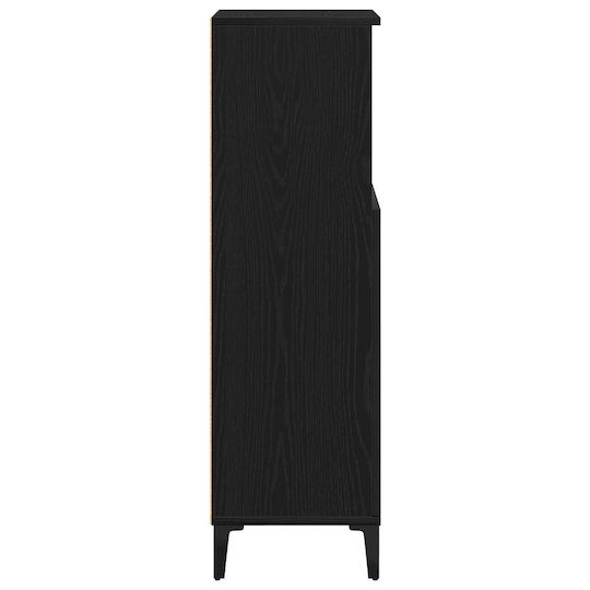 vidaXL Waschtisch ohne Waschbecken L30xB30xH100cm Black Oak