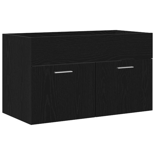 vidaXL Πάγκος χωρίς Νιπτήρα Μ90xΒ38.5xΥ46cm Μαύρη Δρυς