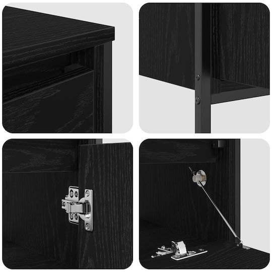 vidaXL Countertop without Sink L90xW34.5xH60cm Black Oak