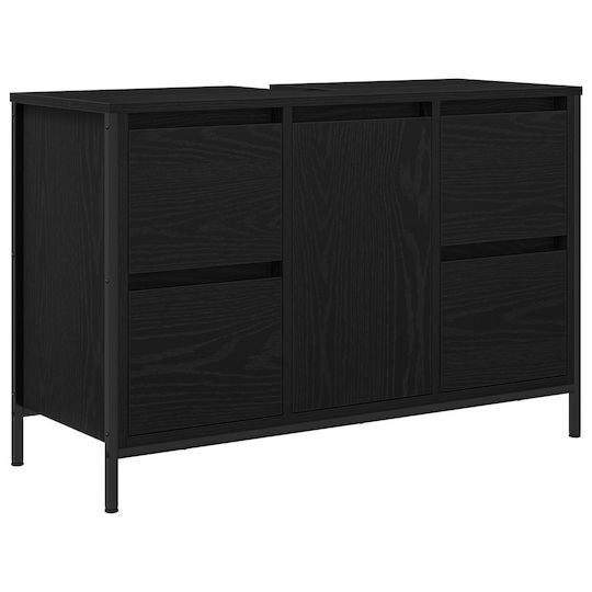 vidaXL Шкаф със Мивка Д90xШ34.5xВ60см Black Walnut