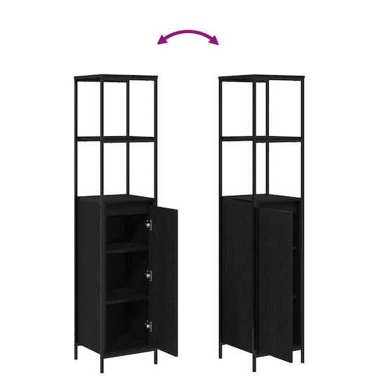 vidaXL Шкаф със Мивка Д90xШ34.5xВ60см Black Walnut