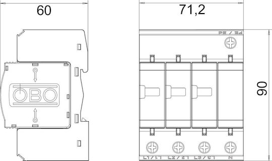 OBO Bettermann Inspired T2 Panel Lightning Protection 50kA