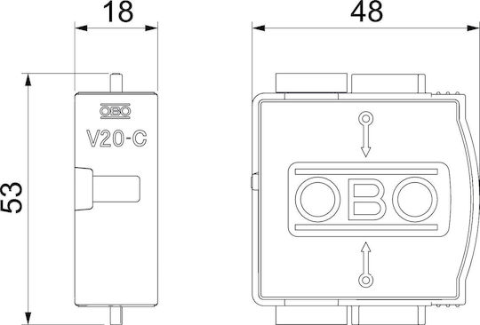 OBO Bettermann Inspired T2 Replacement Cartridge 20kA