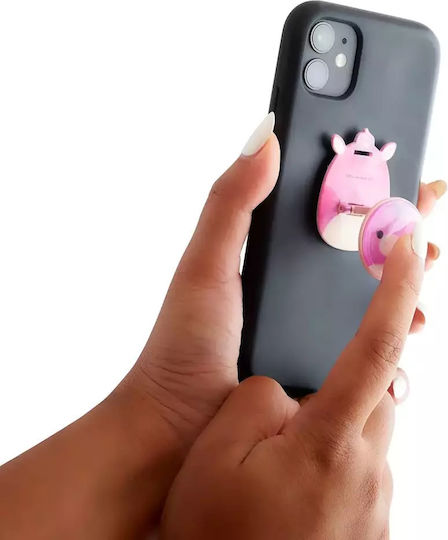 Lazerbuilt Squishmallows Lola Unicorn – Universal Phone Grip & Βάση Στήριξης Λούτρινη Υφή