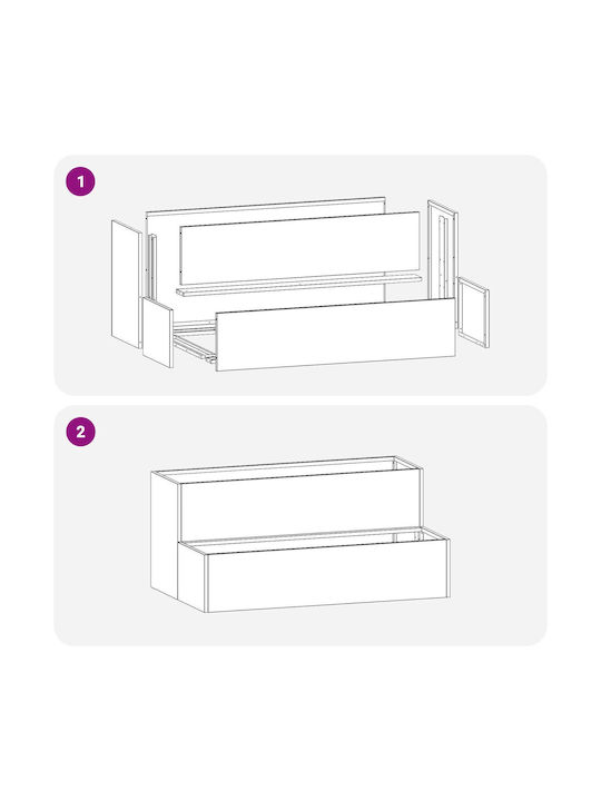 vidaXL Саксия Метал 100x60x45см.