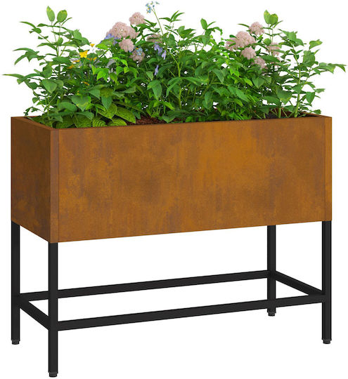 vidaXL Topf Metallisch Distressed Steel 60x26x45cm.