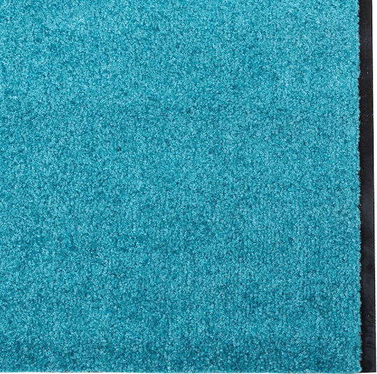 vidaXL Rutschfest Teppich Außenbereich Rechteckig Synthetisch,Polyester/Cotton/Leather Cyan