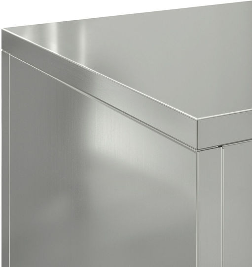 vidaXL Ανθοστήλες Μεταλλικές Γκρι 24x24x35εκ. 3τμχ