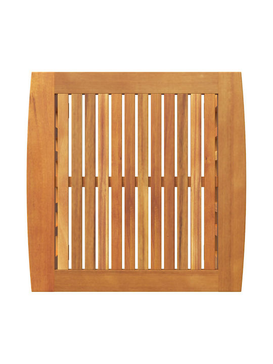 Sitting Room Table for Small Outdoor Spaces Made of Acacia Brown Acacia 45x45x50cm